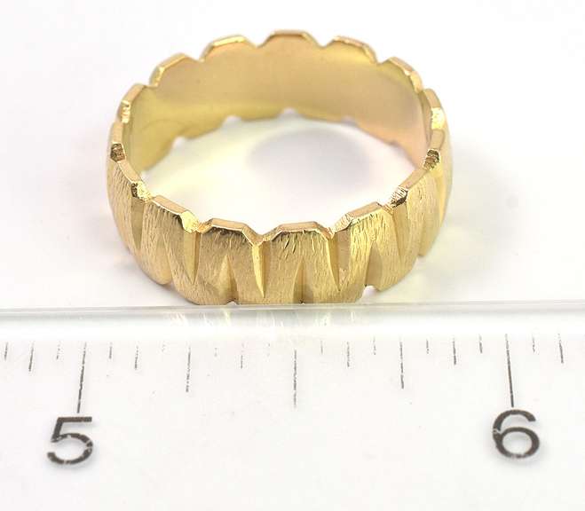 Gorgeous Carved Band in 14KT Yellow Gold