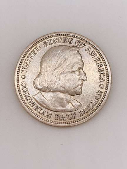 1893 SILVER COLOMBIAN HALF DOLLAR