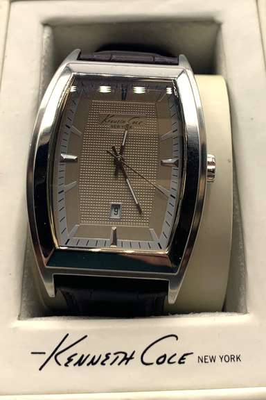 Kenneth Cole New York Watch with Brown Leather Strap