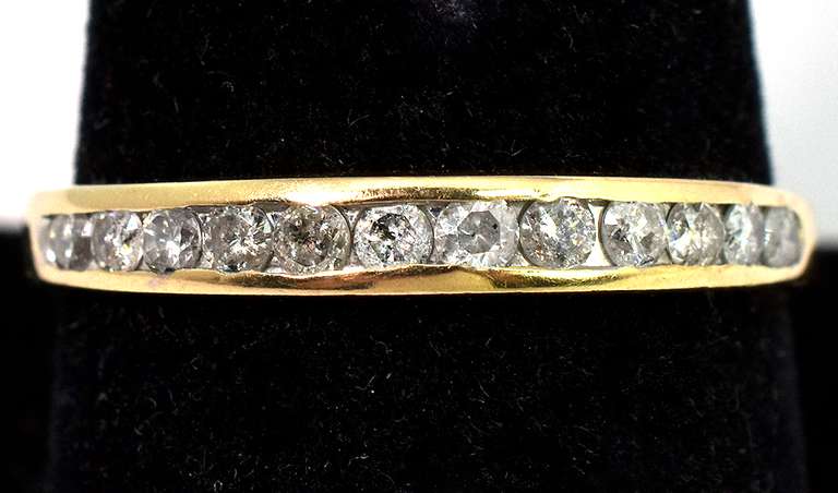 Nice Diamond Band in Yellow Gold