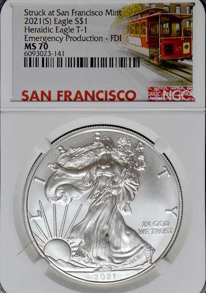 2021 (S) First Day Silver Eagle NGC