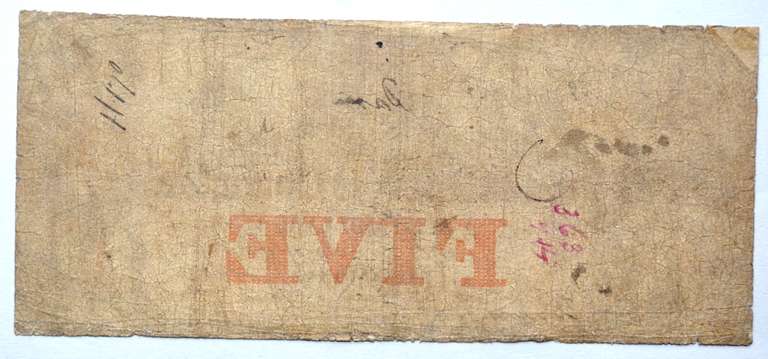 $ 5 Bank Of the Old Dominion Jan 26 1859 Note