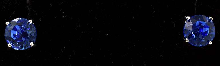 Sparkling Blue Crystal Earrings in Sterling Silver