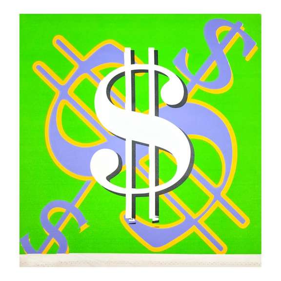 Dollar Sign by Steve Kaufman (1960-2010)