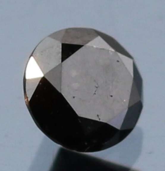 Very fine 1.06ct smooth cut Black Diamond solitaire