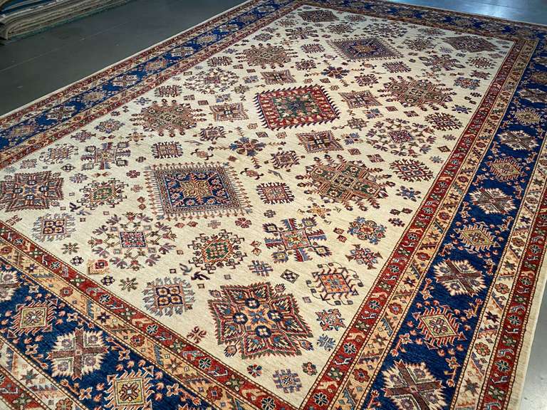 STUNNING FINE SUPER KAZAK RUG 8.7x12.3