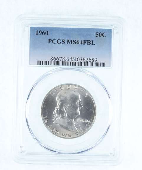 MS64 FBL 1960 Franklin Half Dollar - Graded PCGS