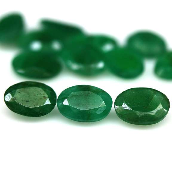 Oval cut 6.53ct 12 piece Zambian Emerald parcel