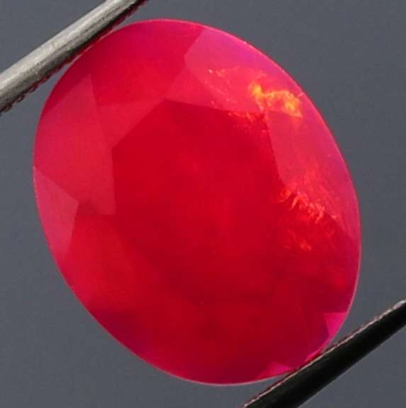 Killer 1.83ct play of color faceted pink Opal