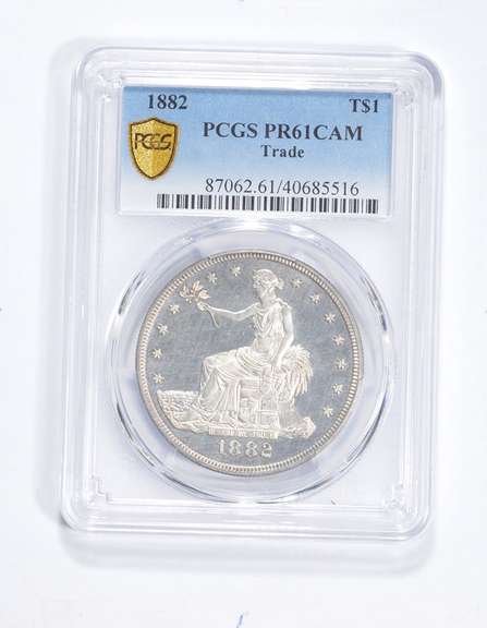 PR61 CAM 1882 Seated Liberty Trade Dollar - Graded PCGS