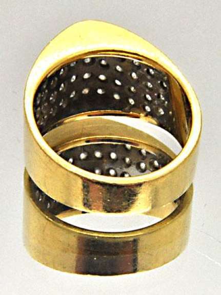 Dome Style Diamond Ring in 18kt Gold