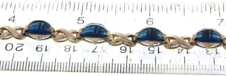 Sterling Silver London blue Topaz Bracelet
