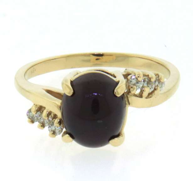 Favorite Pink Tourmaline Cab and Diamond Ring