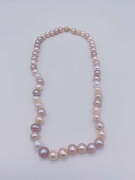 14kt Yellow Gold & Pink Pearl Necklace