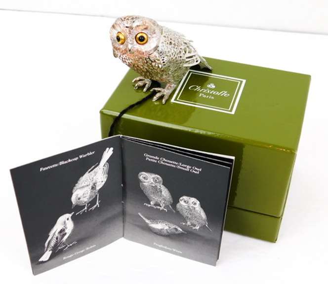 Vintage Christofle Paris Owl Figurine