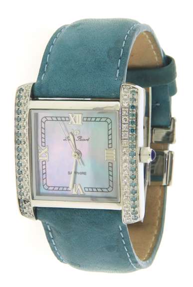 Lucien Piccard Abalone & Diamond Accented Watch