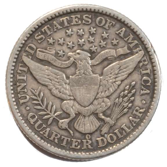 1892 O Barber Quarter