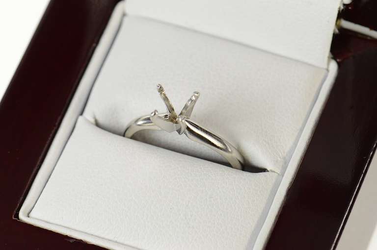 Platinum Classic Solitaire 5.8mm Engagement Setting Ring