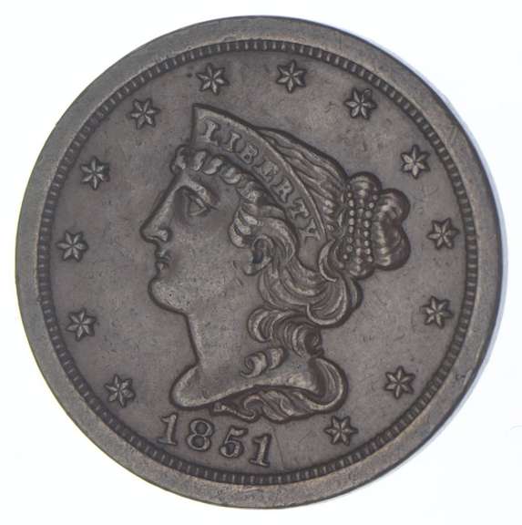 1851 Braided Hair Half Cent