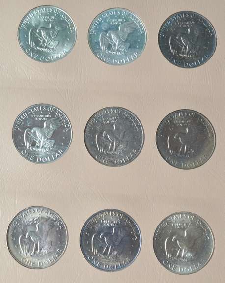 Ike Dollar Complete Set 1971-8 Unc & Proofs With Varieties