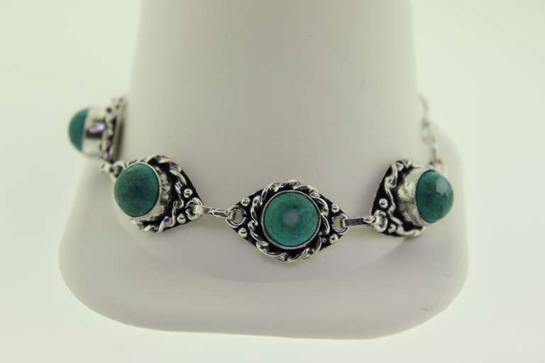 Silver-Tone Quartz Gemstone Bracelet