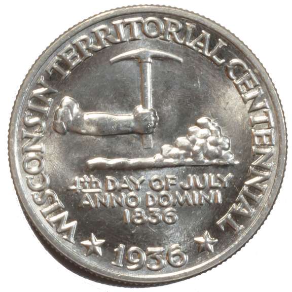 1936 Gem BU Wisconsin Half Dollar
