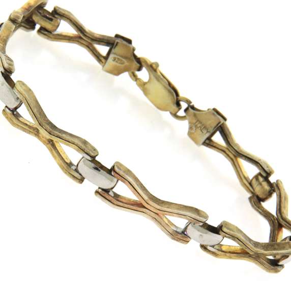 Sterling Silver X Link Bracelet