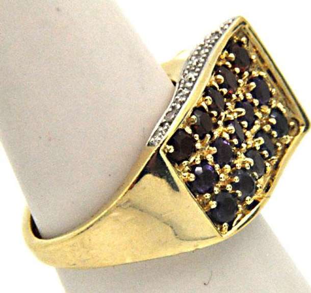 14KT YELLOW GOLD GARNET, AMETHYST, TANZANITE, CITRINE