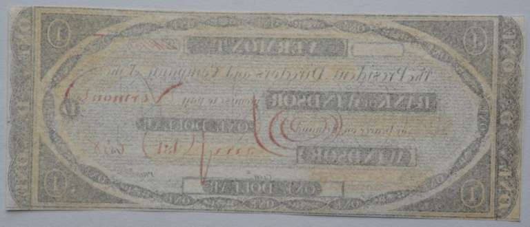  One Dollar Note 1838 Printed By Perkins