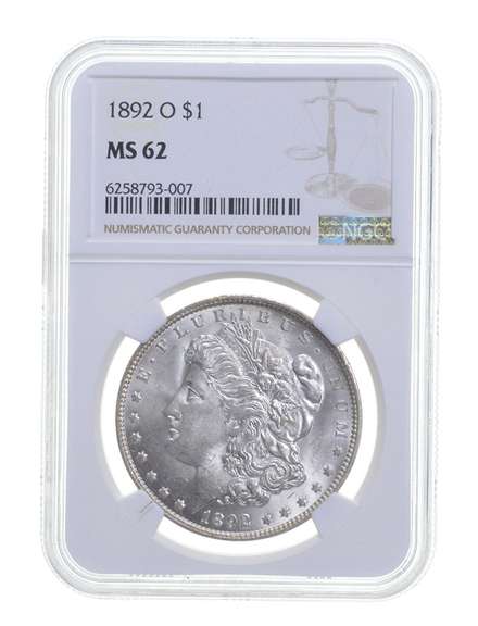 MS62 1892-O Morgan Silver Dollar - Graded NGC