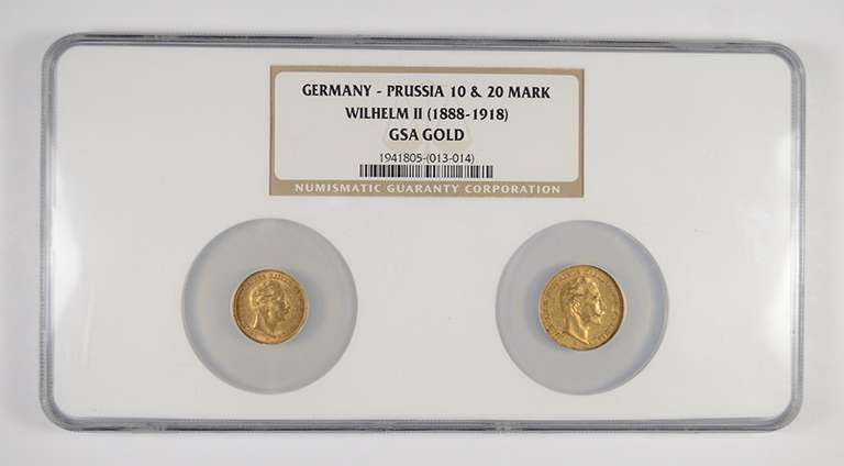 1907 & 1905 Germany-Prussia 10 & 20 Mark GSA Gold Slabbed NGC