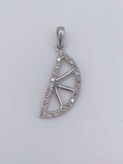 14kt White Gold & Diamond Pendant