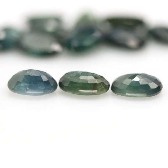 Heated only! 7.50ct 13pc green blue Sapphire set