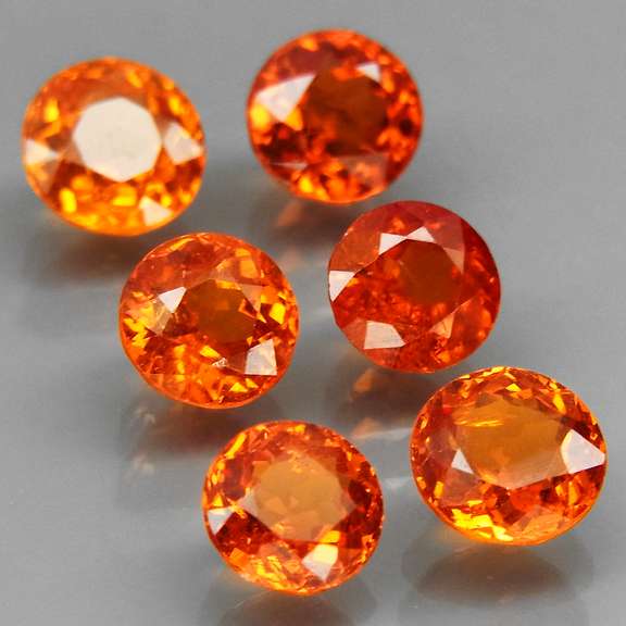 Exotic 4.38ct Mandarin Garnet set from Namibia