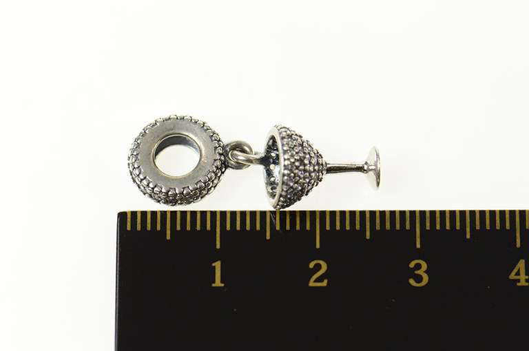 Sterling Silver Pandora Pave Cocktail Glass Martini Charm/Pendant