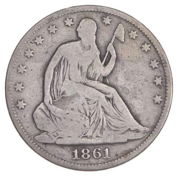 1861-O Seated Liberty Half Dollar - FED ISSUE R-6