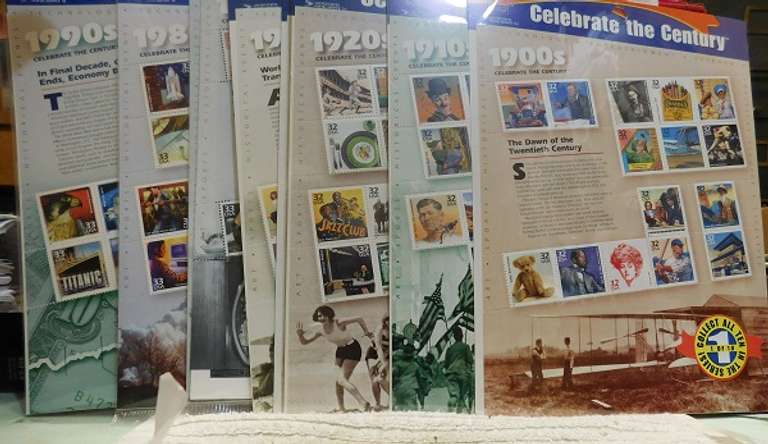 Stamps: 9 sheets Celebrate the Centuty $43.95
