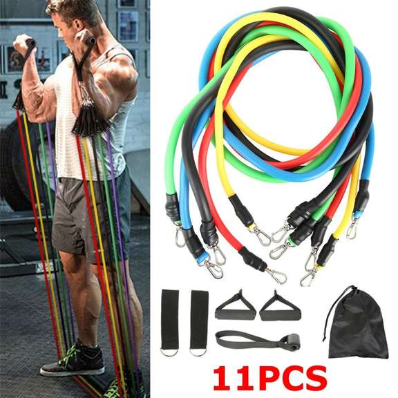 11pcs Fitness Resistance Bands