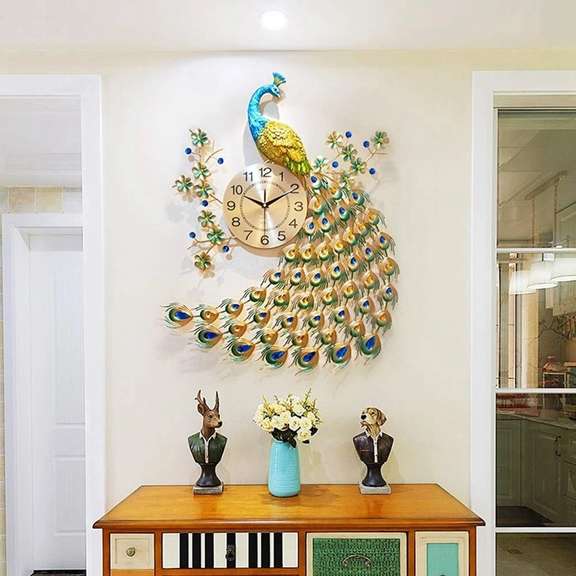 Peacock Wall Clock Digital Luxury