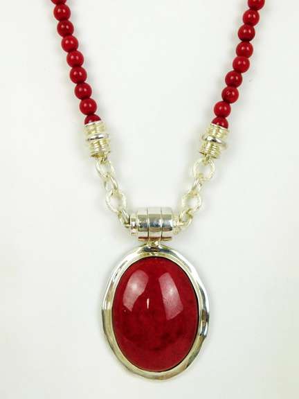 Big & Bold Esposito Vintage Sterling Calcite Necklace