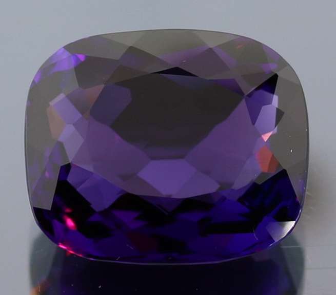 Deep purple 29.64ct cushion cut created Amethyst