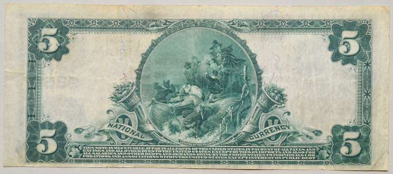$ 5 Union Bank Boston Series 1902 National Note
