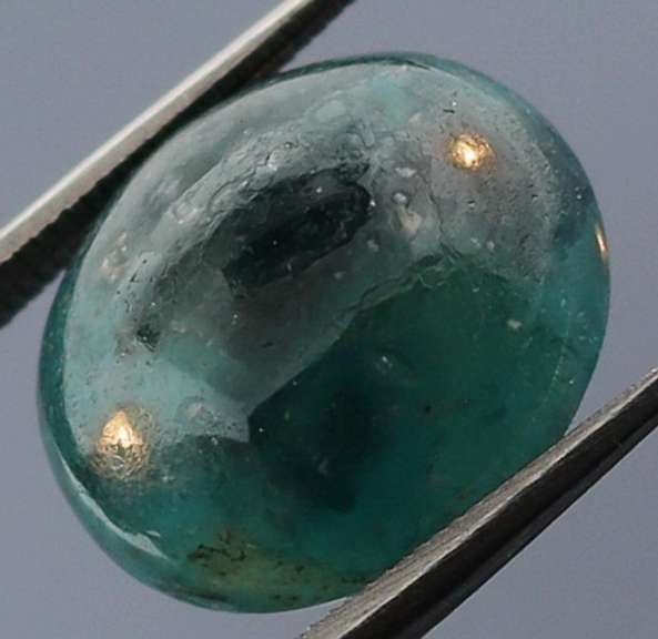 Forest green 9.52ct Grandidierite cabochon