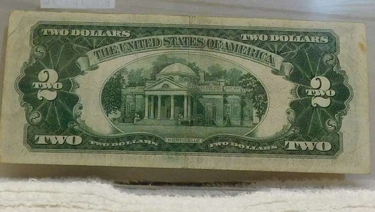 1928-D $2.00 US Note, Red Seal, circ.