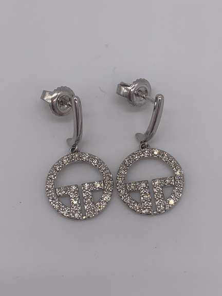 14kt White Gold Diamond Earrings
