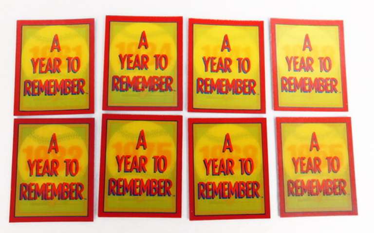 8 Score 1989 Hologram Trivia Baseball Cards