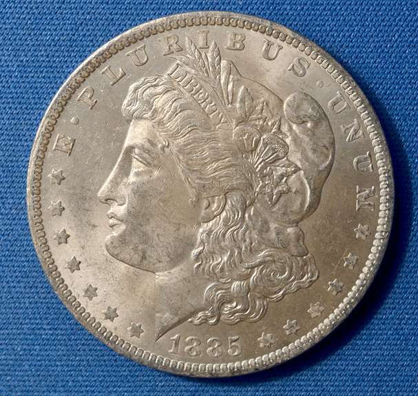 1885-O B U MORGAN DOLLAR