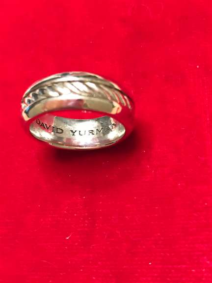 David Yurman Sterling Silver Cable Wedding Band Ring