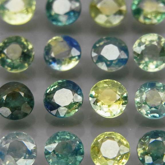 Unheated! 4.03ct round cut Australian Sapphire set