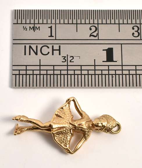 Well Detailed Ice Skater Charm